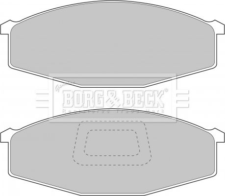 BORG & BECK Комплект тормозных колодок, дисковый тормоз BBP1214